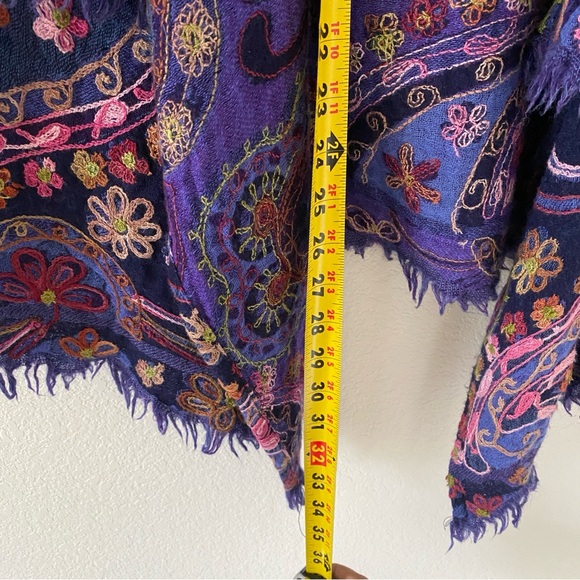 SoftSurroundings Wool  embroidered Vest - Picture 8 of 10